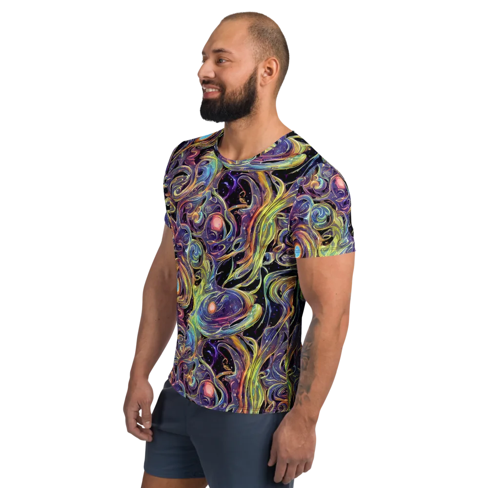 Lebacq Swirl on Men's Athletic T-Shirt — Left