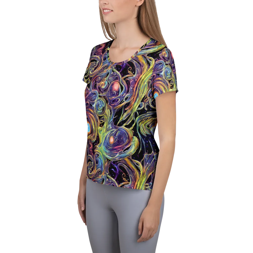 Lebacq Swirl on Women's Athletic T-Shirt — Left