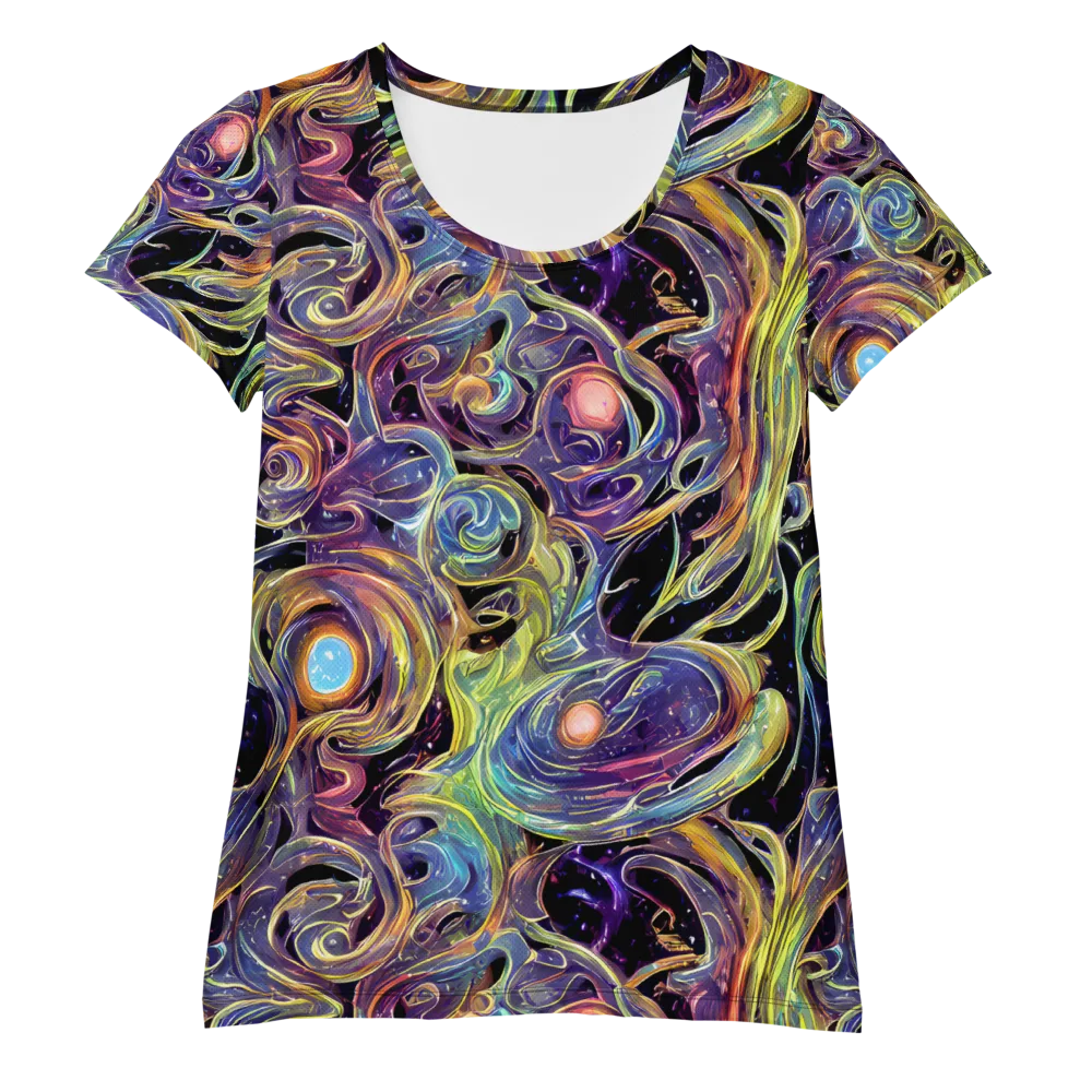Lebacq Swirl on Women's Athletic T-Shirt — Front