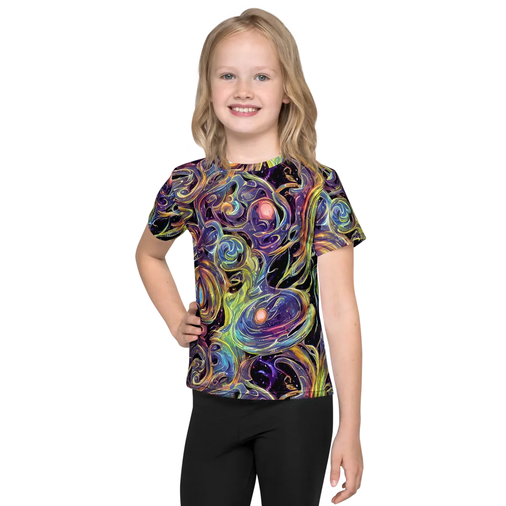Lebacq Swirl on Kids Crew Neck T-Shirt — Front