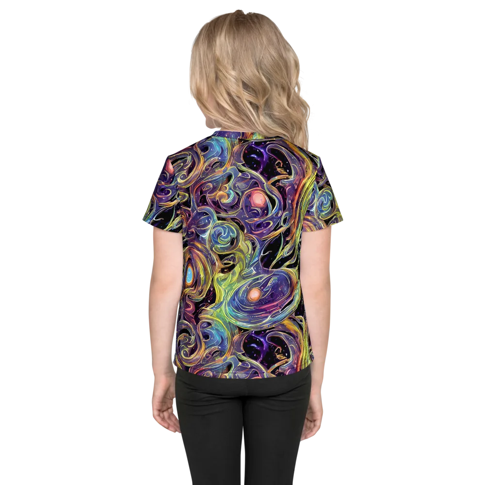 Lebacq Swirl on Kids Crew Neck T-Shirt — Back