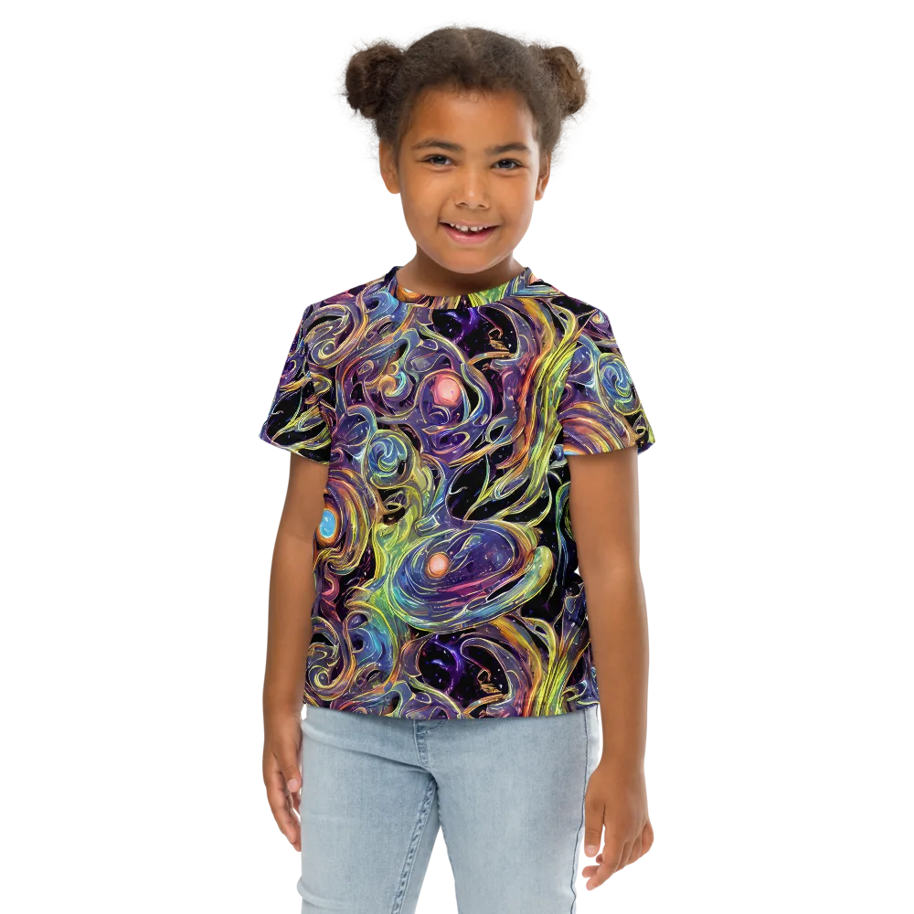 Lebacq Swirl on Kids Crew Neck T-Shirt — Front