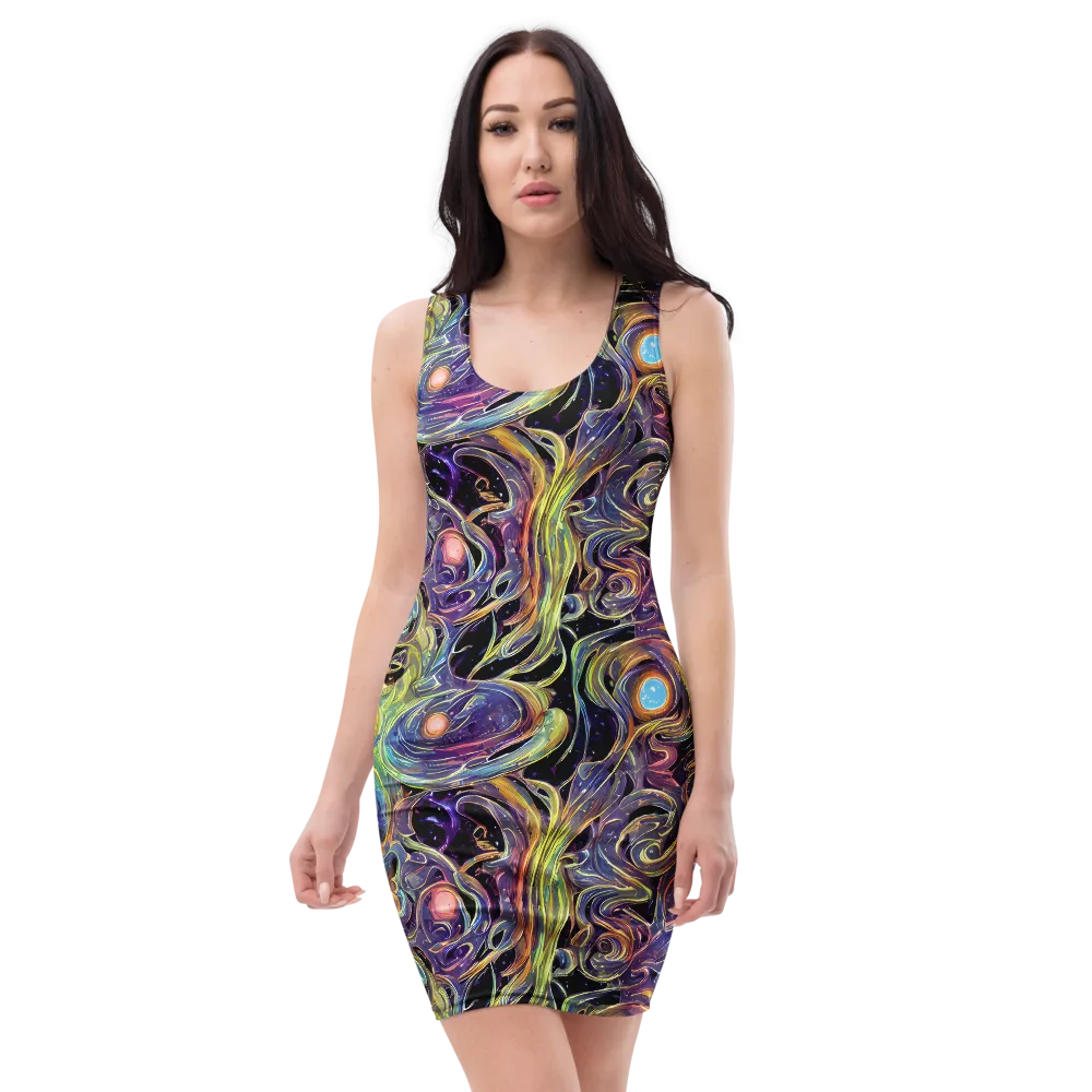 Lebacq Swirl on Bodycon Dress — Front