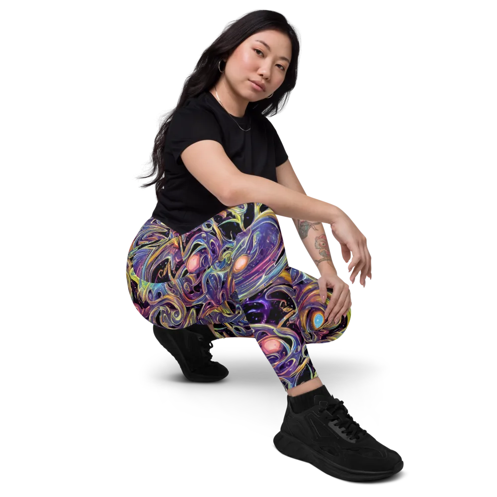 Lebacq Swirl on Leggings with Pockets — Right Front
