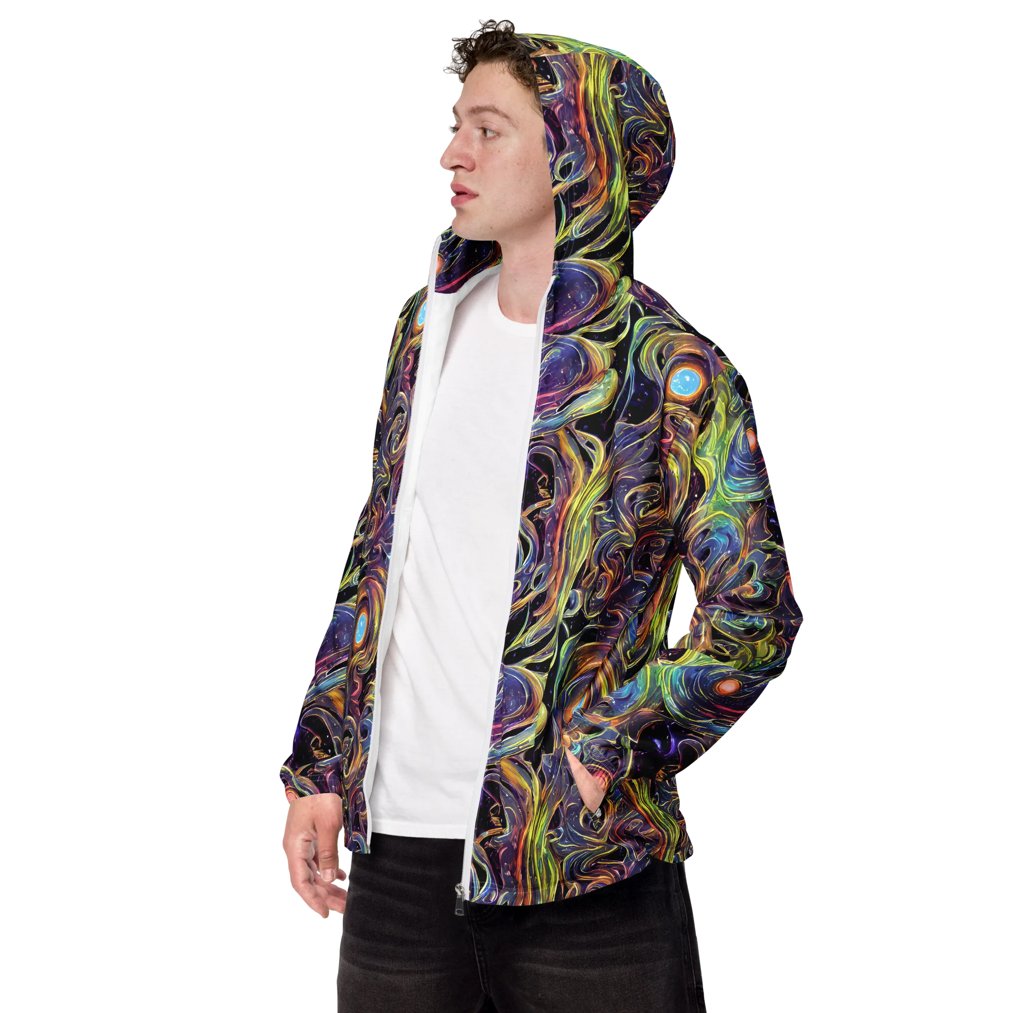Lebacq Swirl on Men's Windbreaker — Left Front