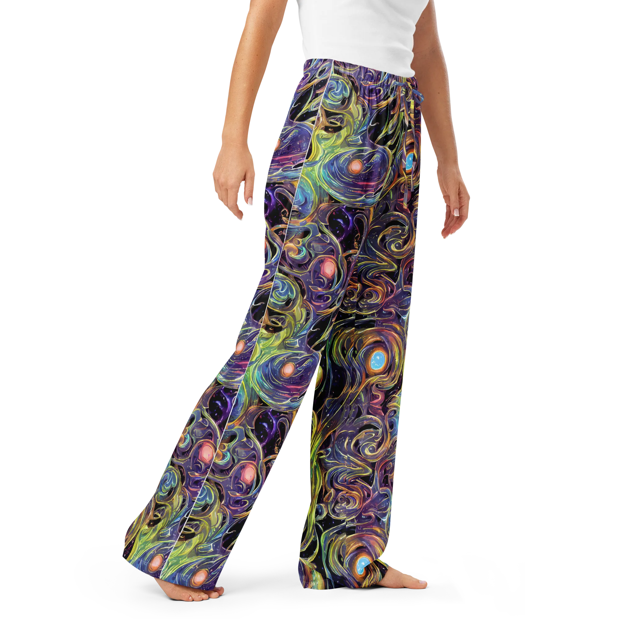 Lebacq Swirl on Women's Pajama Pants — Right Front