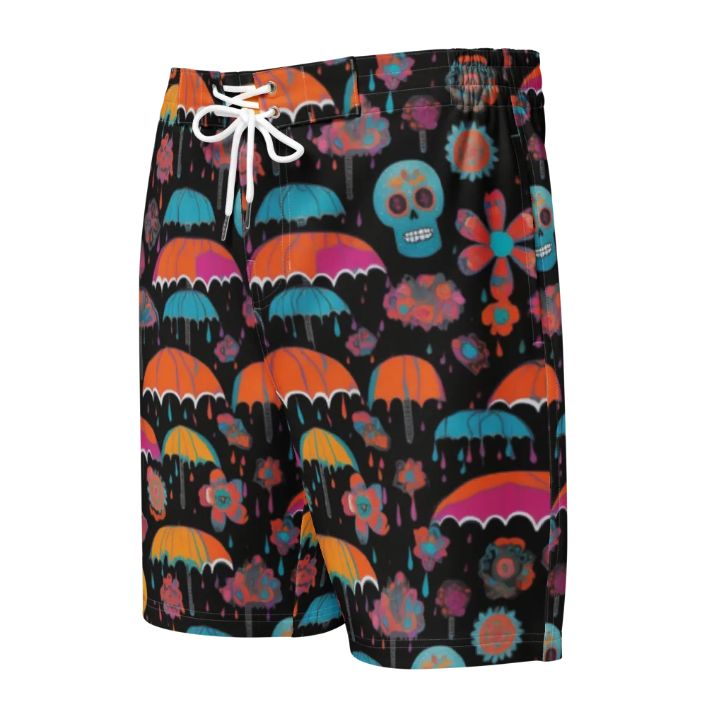 Skull Shower on Men's Board Shorts — Front