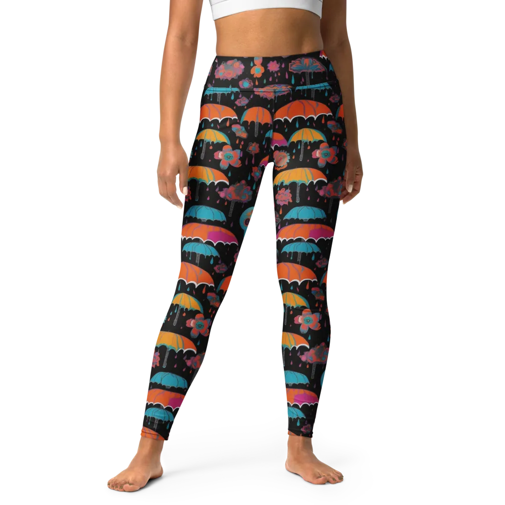 Skull Shower on Yoga Leggings — Front
