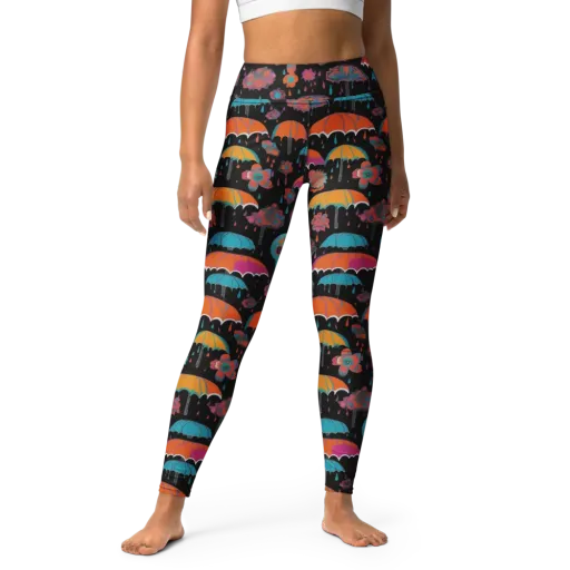 Skull Shower on a Yoga Leggings