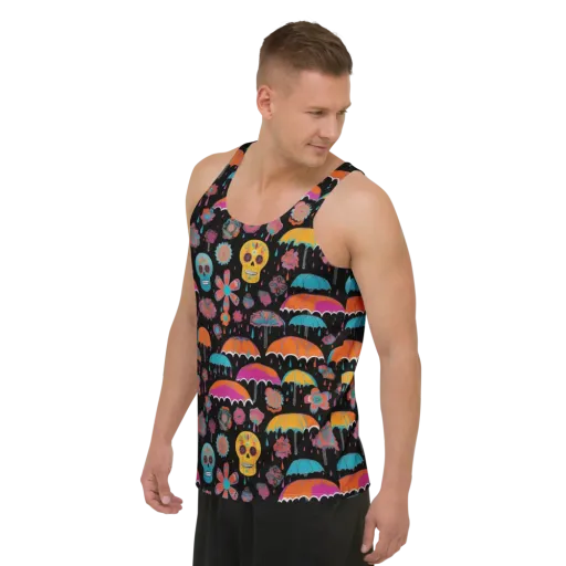 Skull Shower on a Men's Tank Top