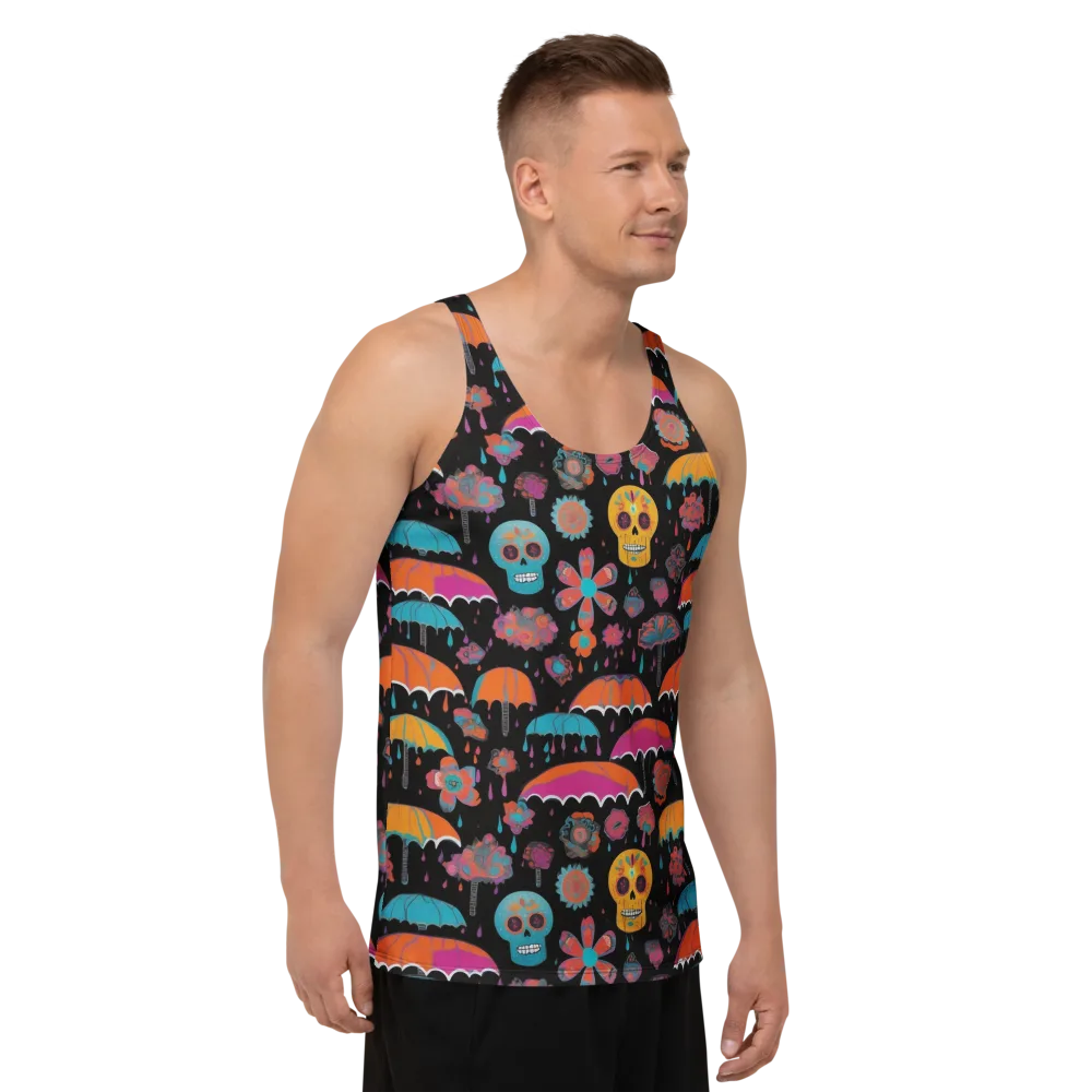 Skull Shower on Men's Tank Top — Right Front