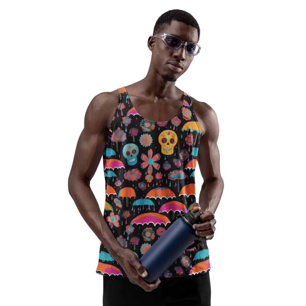 Skull Shower on Men's Tank Top — Front