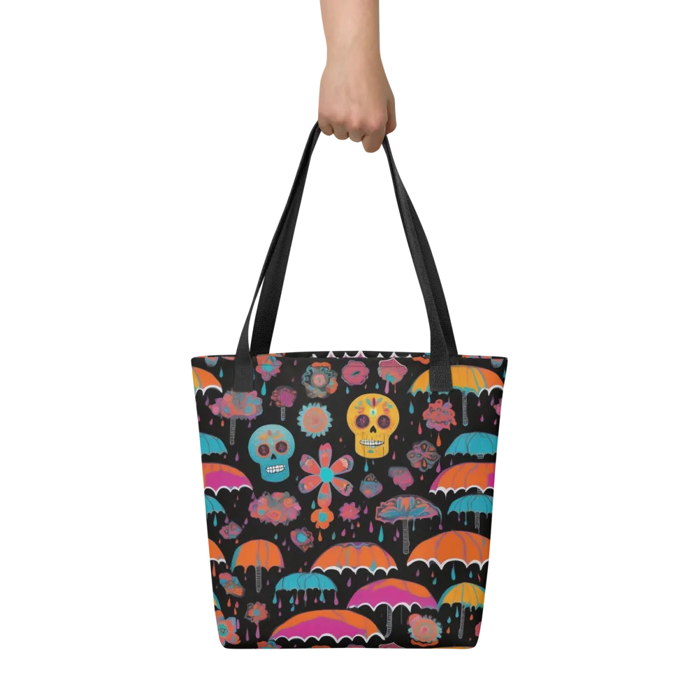Skull Shower on Tote Bag — Front