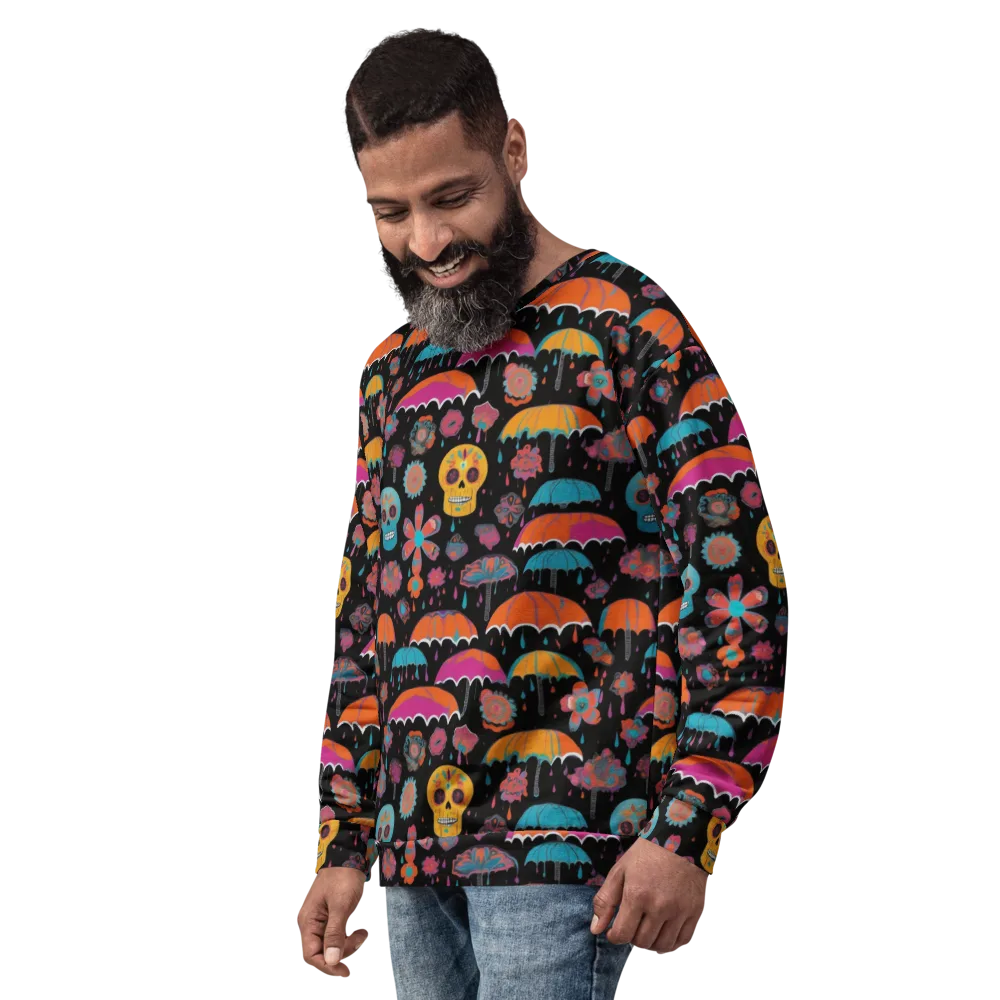 Skull Shower on Sweatshirt — Left Front