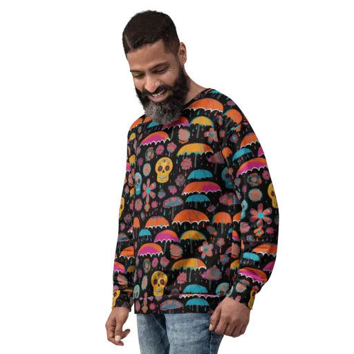Skull Shower on a Sweatshirt