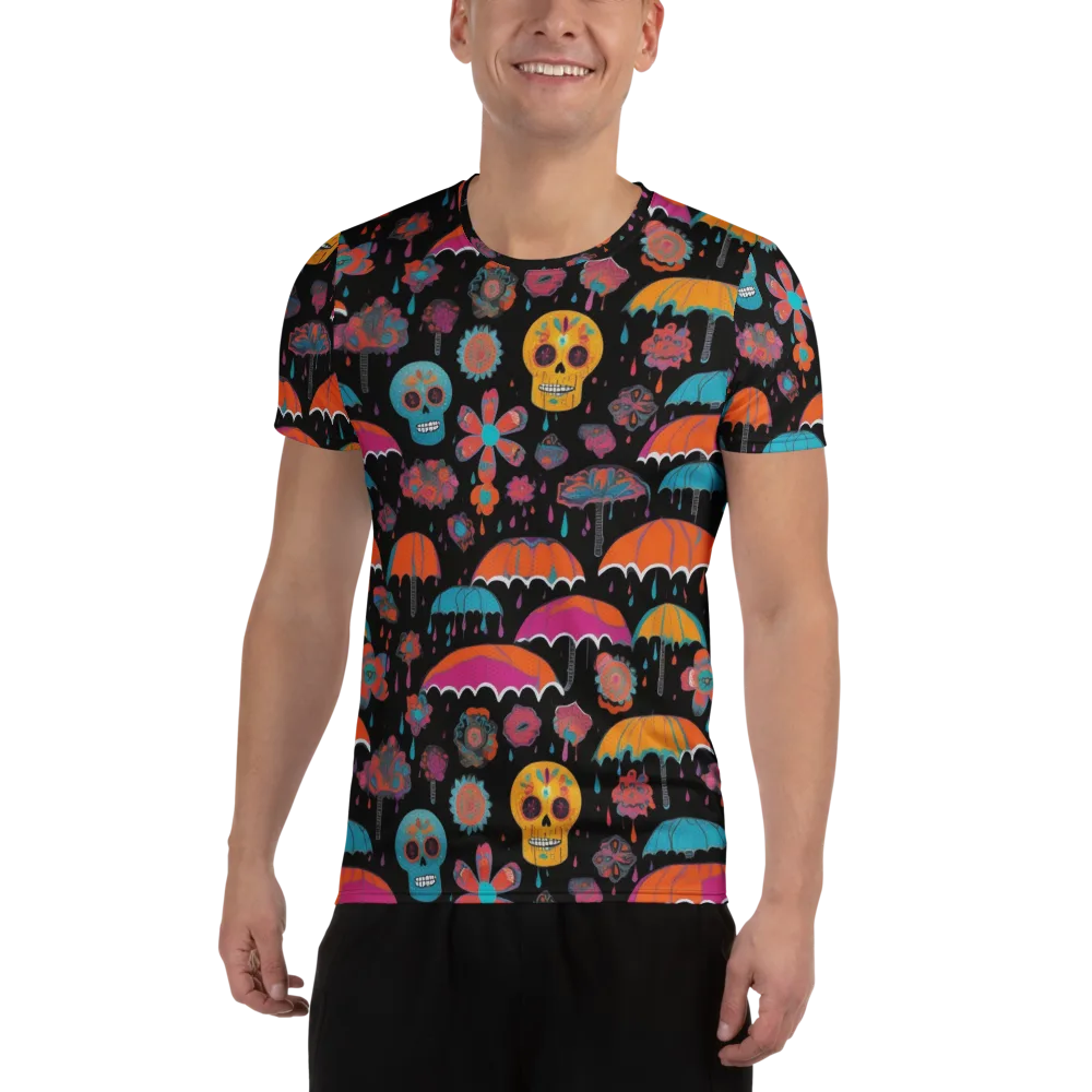Skull Shower on Men's Athletic T-Shirt — Front