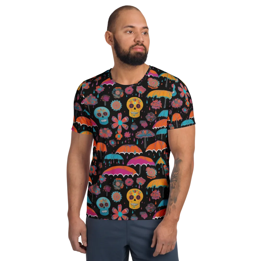 Skull Shower on Men's Athletic T-Shirt — Front