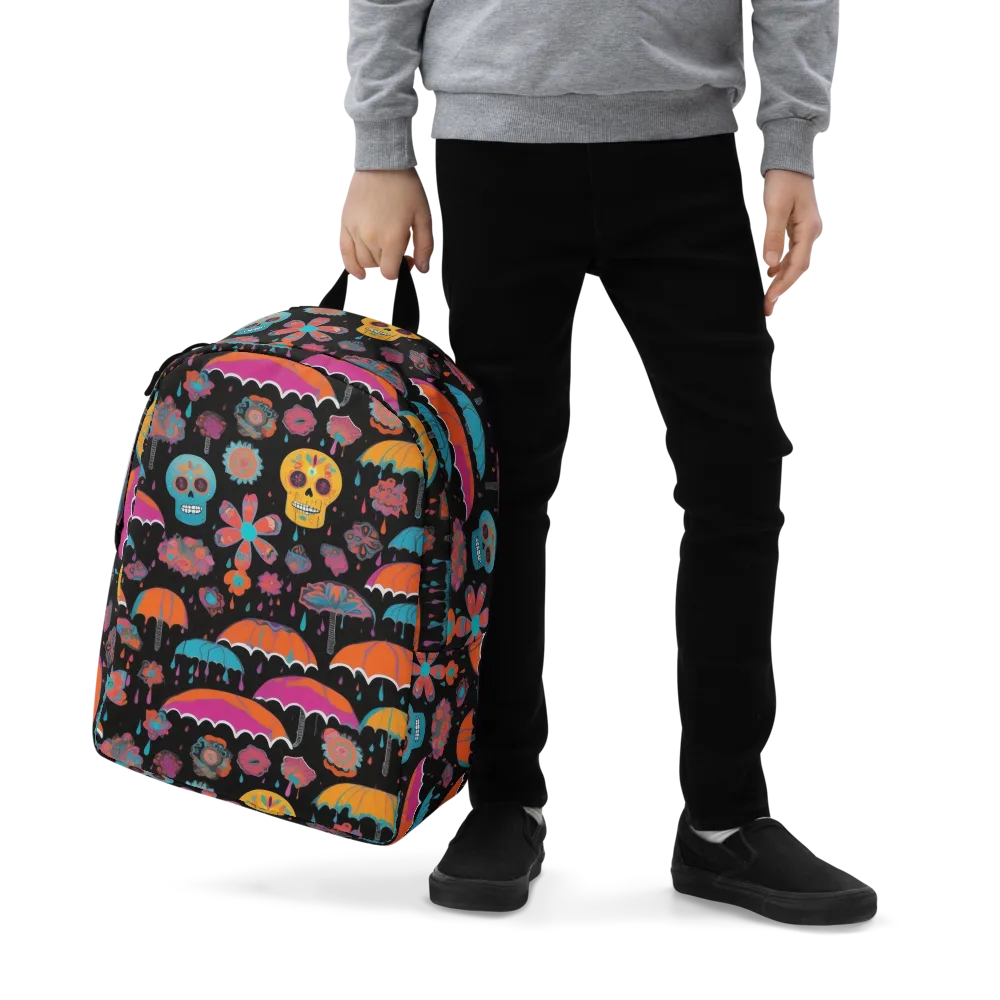 Skull Shower on Minimalist Backpack — Zoomed-in