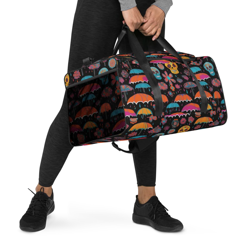 Skull Shower on Duffle Bag — Right Front
