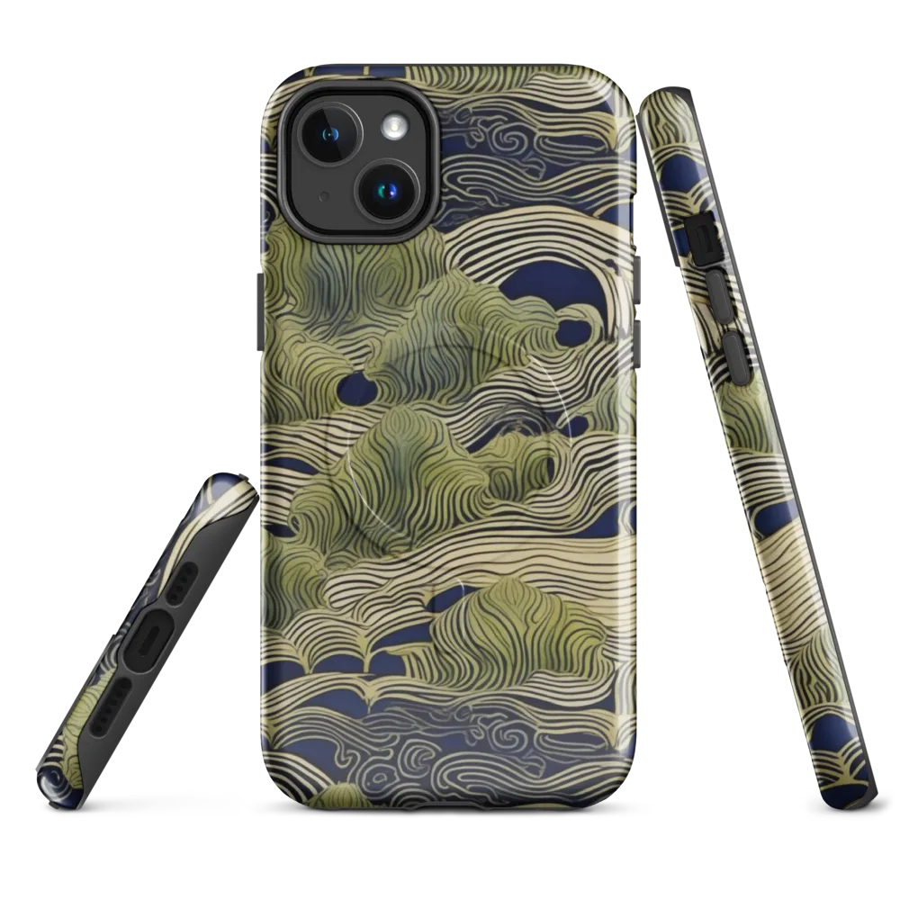 Indigo Tidal Song on MagSafe Tough Case for iPhone® — Front