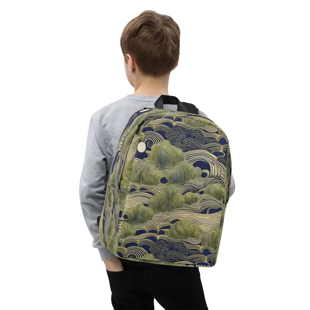 Indigo Tidal Song on Minimalist Backpack — Zoomed-in