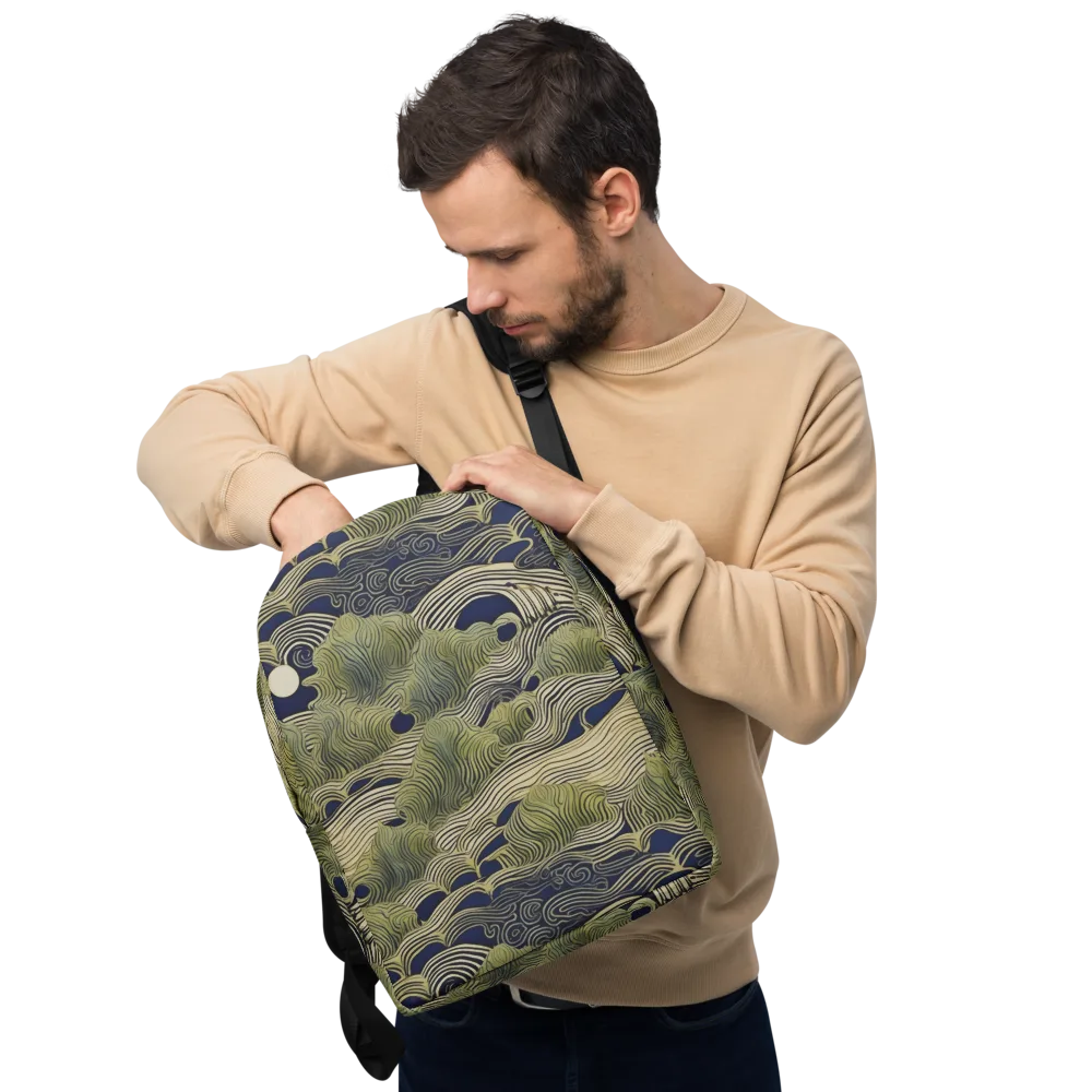 Indigo Tidal Song on Minimalist Backpack — Front