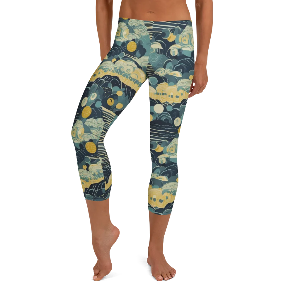 Cerulean Tide on Capri Leggings — Front