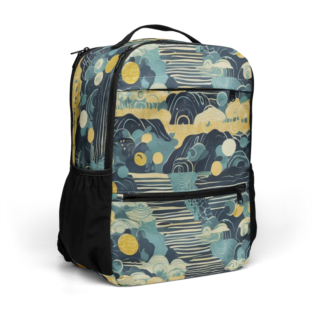 Cerulean Tide on Utility Backpack — Right Front
