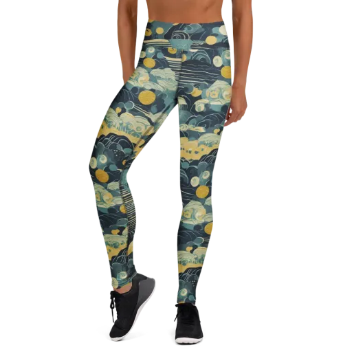 Cerulean Tide on a Yoga Leggings
