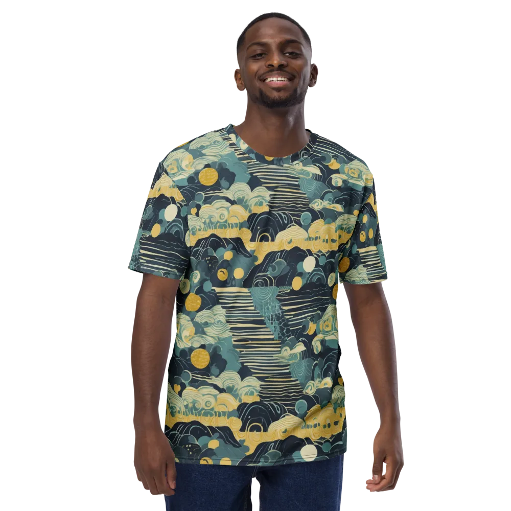 Cerulean Tide on Men's Crew Neck T-Shirt — Front