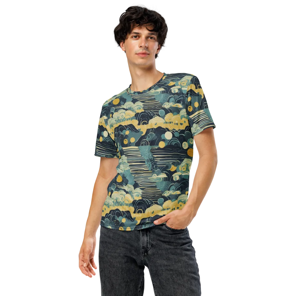 Cerulean Tide on Men's Crew Neck T-Shirt — Front