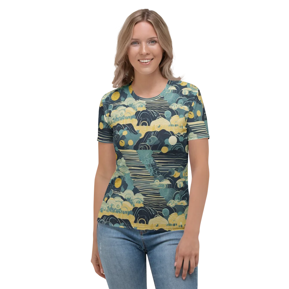 Cerulean Tide on Women's Crew Neck T-Shirt — Front