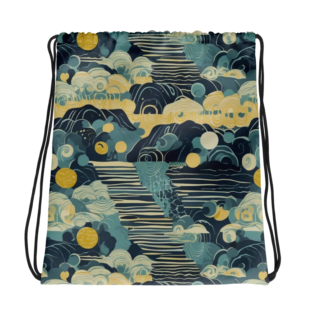 Cerulean Tide on Drawstring Bag — Photo