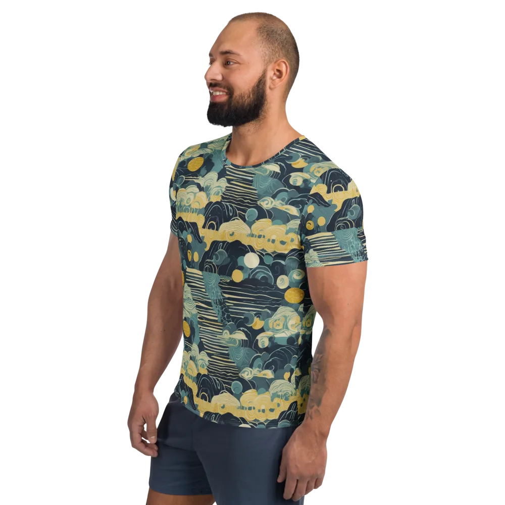 Cerulean Tide on Men's Athletic T-Shirt — Left