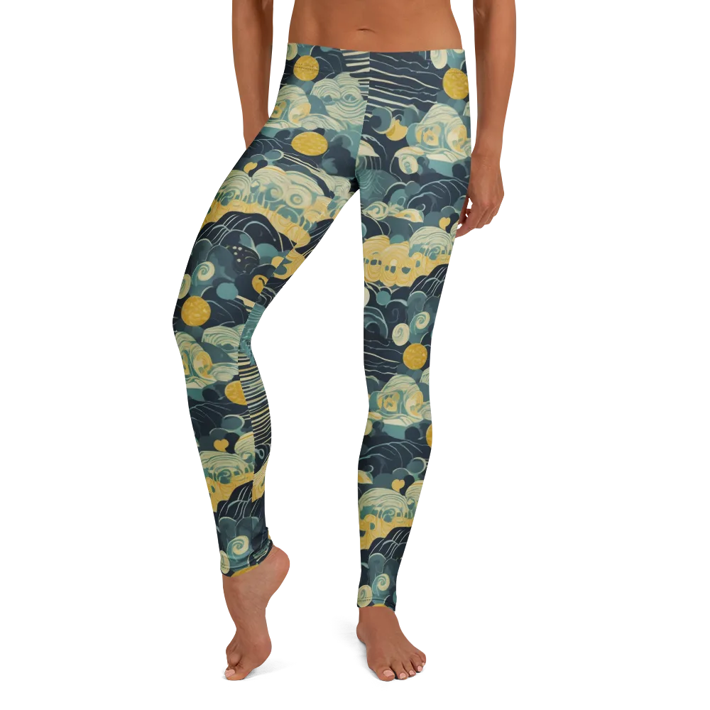Cerulean Tide on Leggings — Front