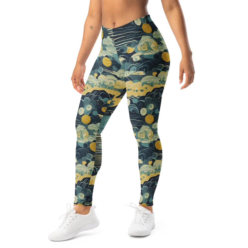 Cerulean Tide on Leggings — Left Front
