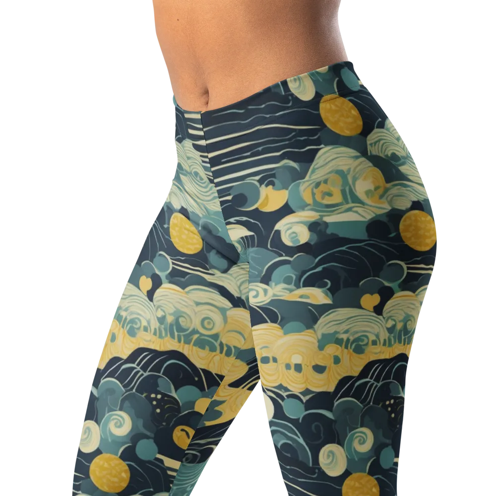 Cerulean Tide on Leggings — Left Front