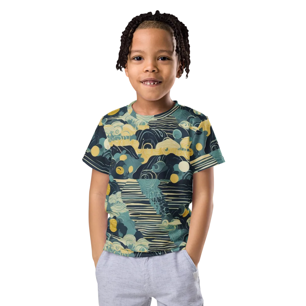 Cerulean Tide on Kids Crew Neck T-Shirt — Front