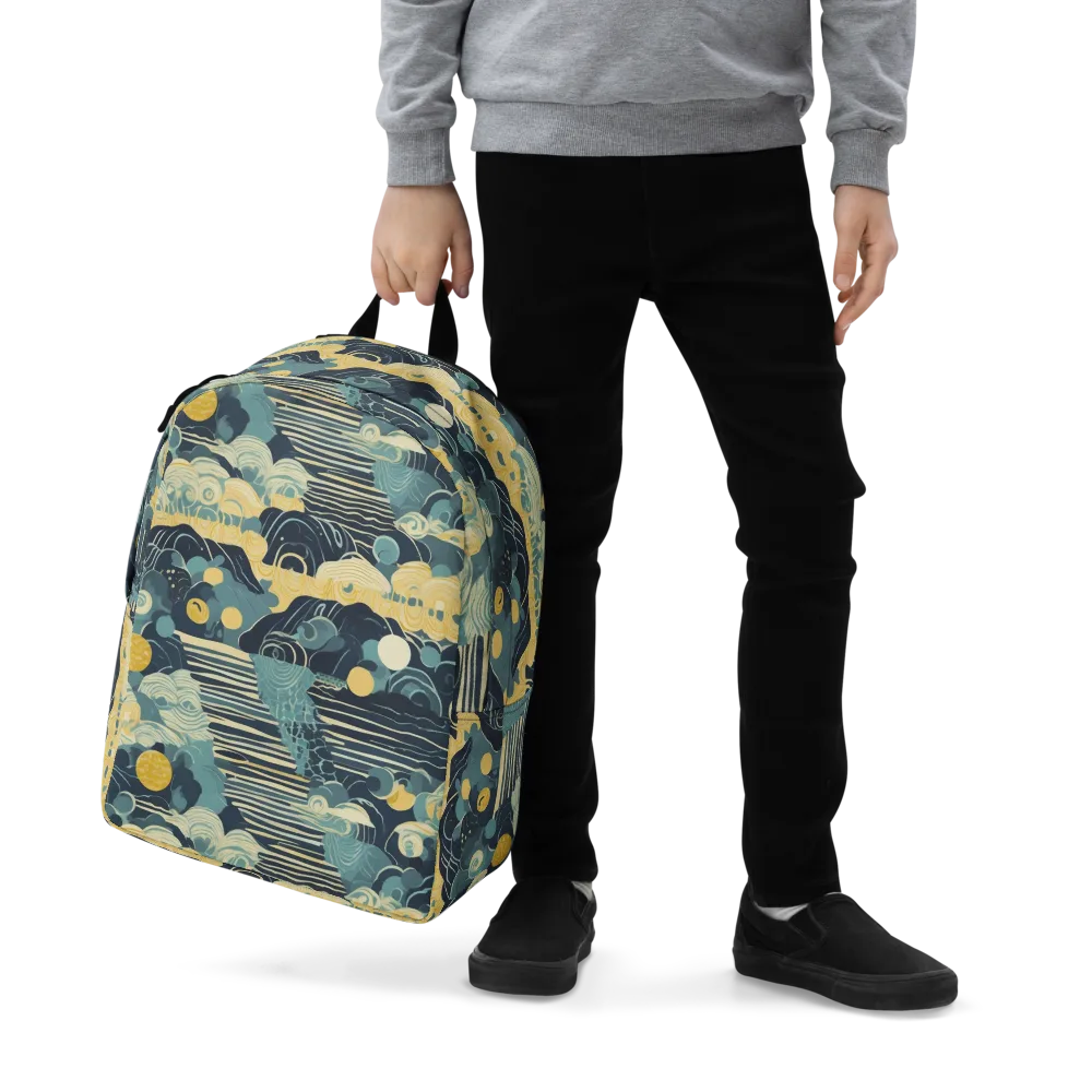 Cerulean Tide on Minimalist Backpack — Zoomed-in