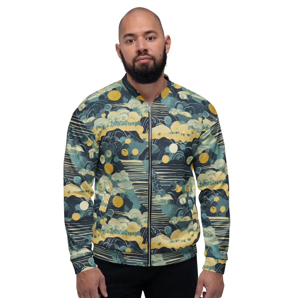 Cerulean Tide on Bomber Jacket — Front