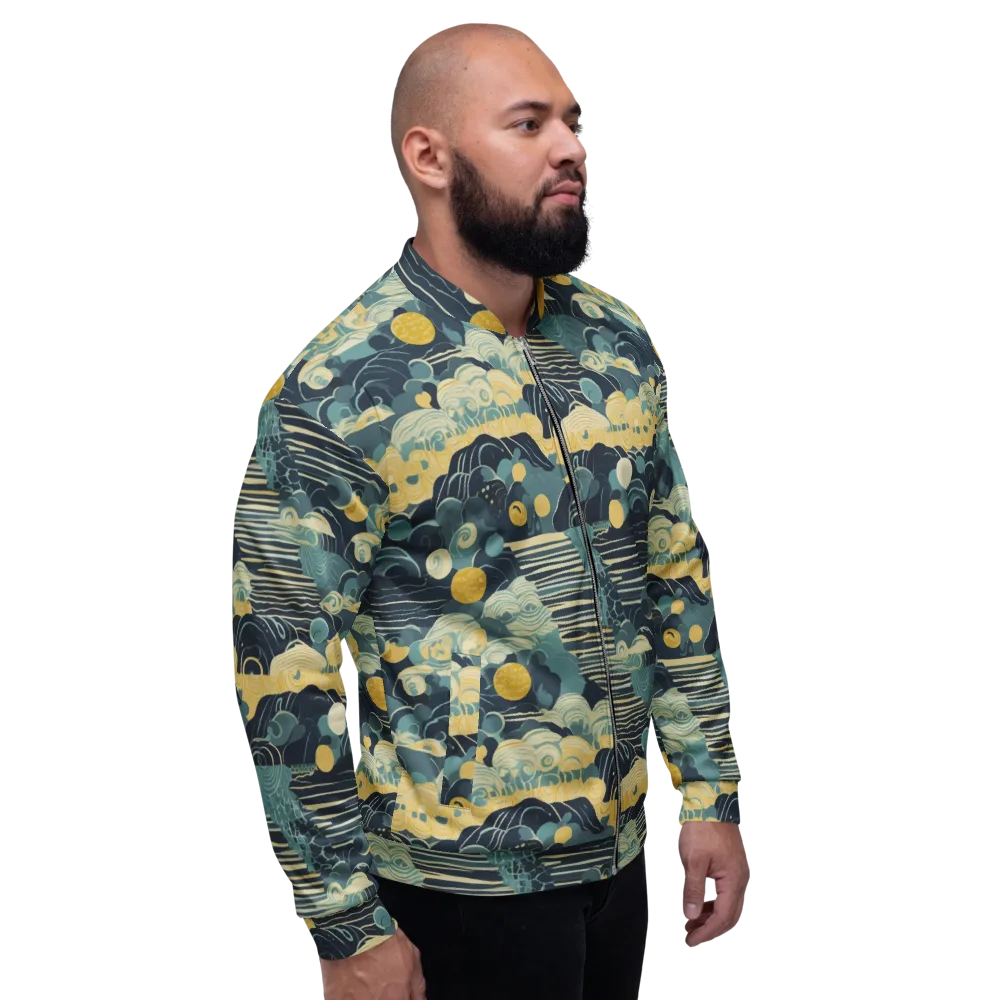 Cerulean Tide on Bomber Jacket — Right