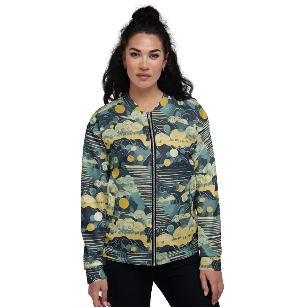 Cerulean Tide on Bomber Jacket — Front