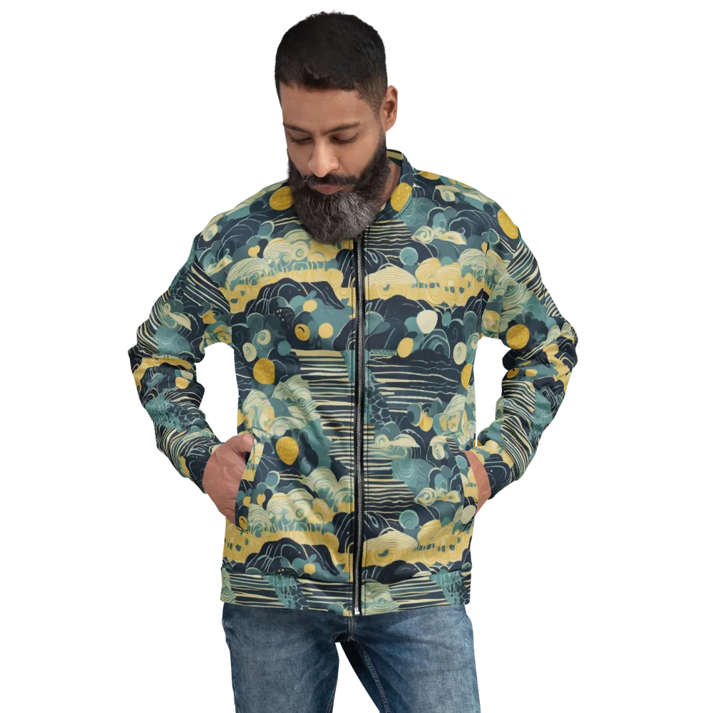 Cerulean Tide on Bomber Jacket — Front