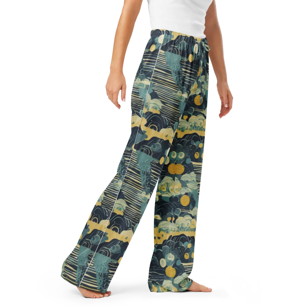 Cerulean Tide on Women's Pajama Pants — Right Front