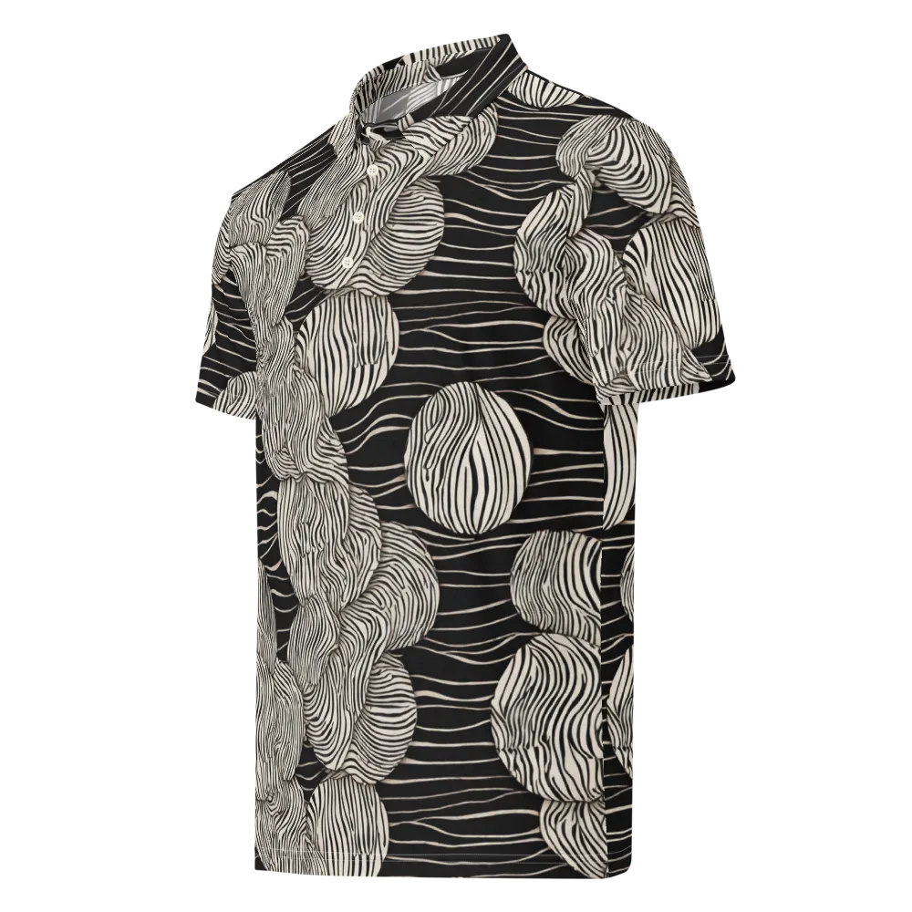 Onyx Ripple on Men's Slim Fit Polo Shirt — Left Front