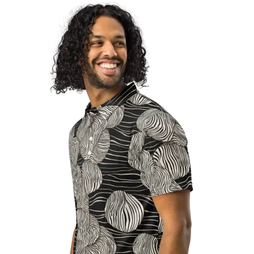 Onyx Ripple on a Men's Slim Fit Polo Shirt
