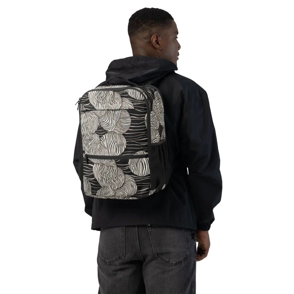 Onyx Ripple on Utility Backpack — Back