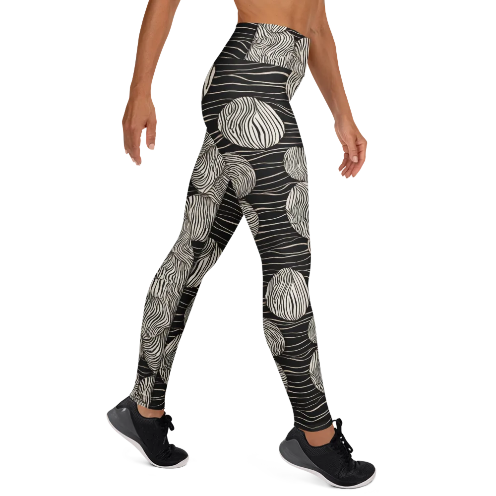 Onyx Ripple on Yoga Leggings — Right