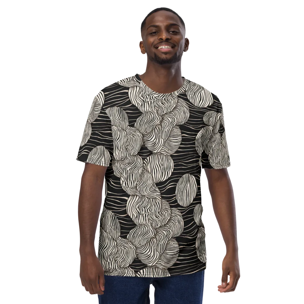 Onyx Ripple on Men's Crew Neck T-Shirt — Front