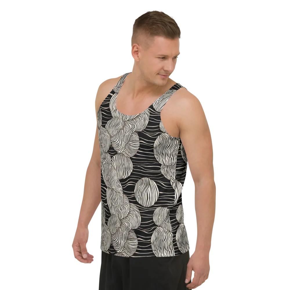 Onyx Ripple on Men's Tank Top — Left Front